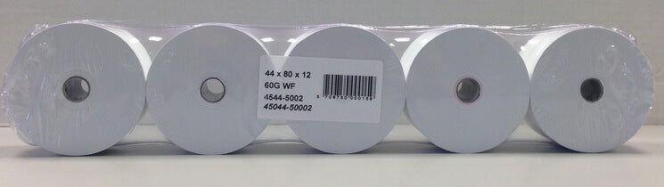 100 Kassenrollen 44x80x12, 60 m