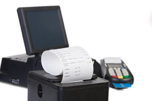 POS-System mit Bondrucker und EC-Gerät