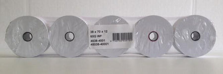 100 Kassenrollen 38x70x12, 44 m