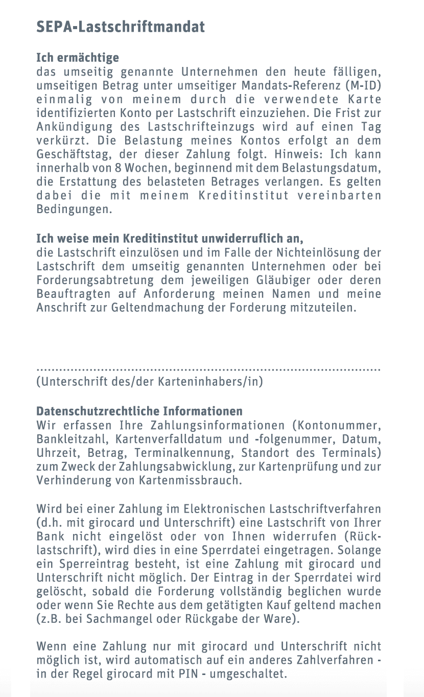 50 EC-Rollen 57x58x12, 40 m, ohne Bisphenol-A (BPA), mit SEPA Lastschrift-Aufdr.