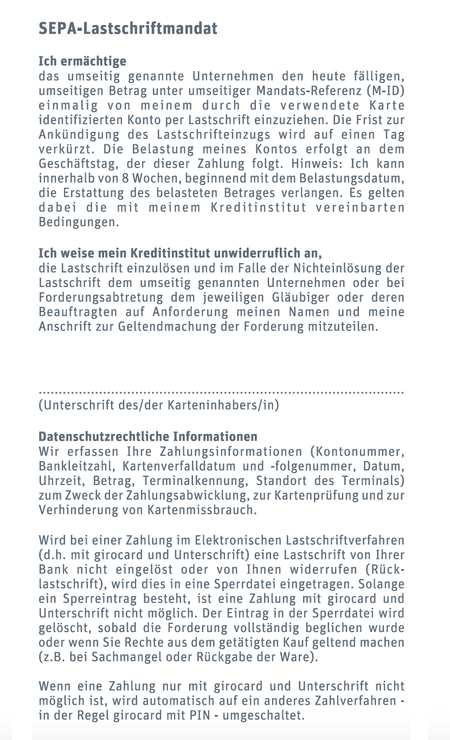 50 EC-Rollen 57x58x12, 40 m, ohne Bisphenol-A (BPA), mit SEPA Lastschrift-Aufdr.