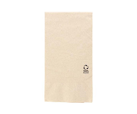 2000x Eco Serviette 33 x 33 cm – 2-lagig, 1/8 Buchfalz, naturbraun, 100% Recyclingmaterial