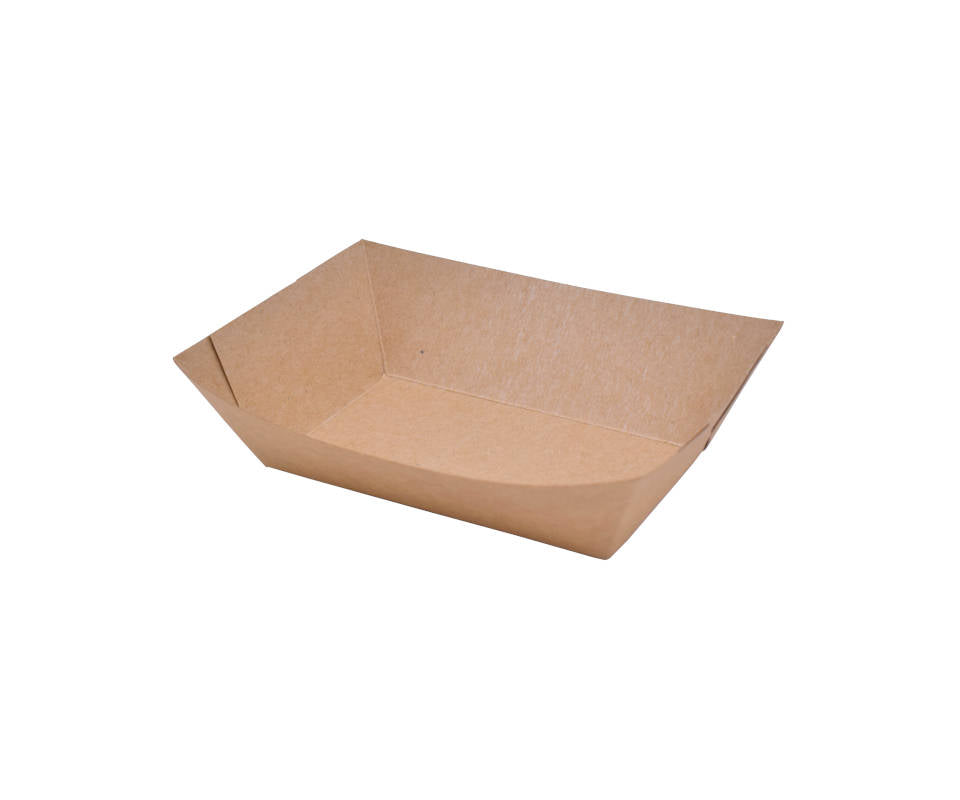 G2N Foodtray – Snackschale aus Karton, kraftbraun, PE beschichtet, fettresistent