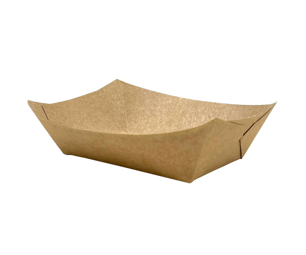 G2N Foodtray – Snackschale aus Karton, kraftbraun, PE beschichtet, fettresistent