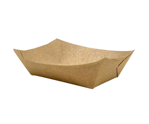 G2N Foodtray – Snackschale aus Karton, kraftbraun, PE beschichtet, fettresistent