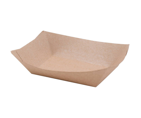 G2N Foodtray – Snackschale aus Karton, kraftbraun, PE beschichtet, fettresistent
