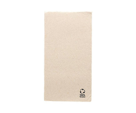 1200x Eco Serviette Double Point 40 x 40 cm – 1/8 Falz, naturbraun, 100% Recycled