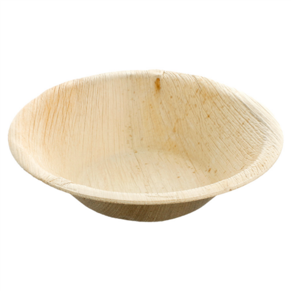 200x Palmblatt Fingerfood Schale rund Ø 125 x 30 mm – natürlich & nachhaltig