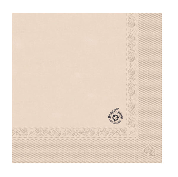 Eco Serviette – 2-lagig, 1/4 Falz, naturbraun, 100% Recyclingmaterial