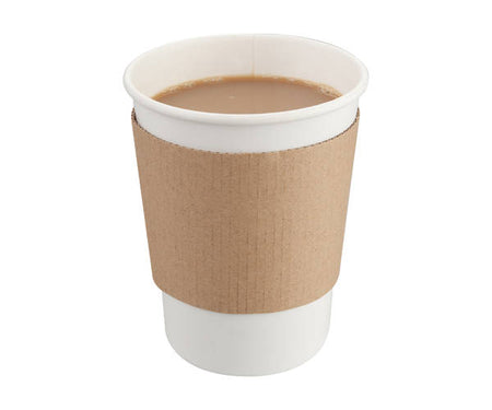 1000x Coffee Sleeve – Coffee To Go Bechermanschette aus Karton, unbedruckt, braun
