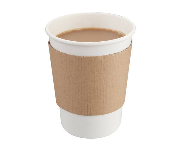 1000x Coffee Sleeve – Coffee To Go Bechermanschette aus Karton, unbedruckt, braun