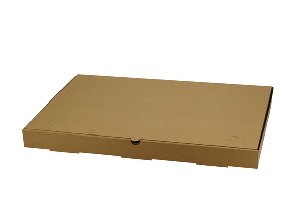 50x G2N Pizzakarton Family extragroß – stabiler Karton, kraftbraun, aus Mikrowellenpappe, FSC®-zertifiziert