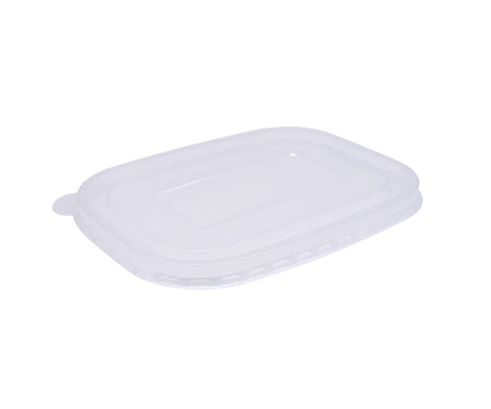 300x PP-Deckel rechteckig, transparent, mit Dampflöchern, für warme Speisen – passend für Menüschalen 170 x 120 mm