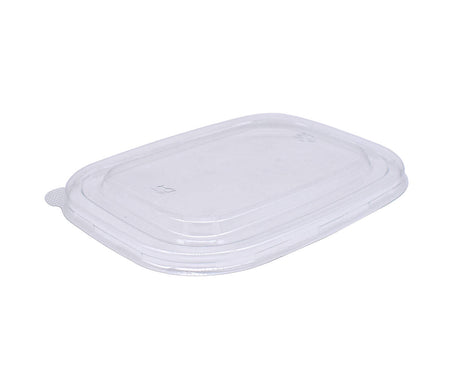 300x rPET-Deckel rechteckig, transparent, Anti-Fog, für kalte Speisen – passend für Menüschalen 170 x 120 mm