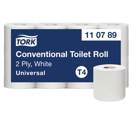 64 Rollen Tork Toilettenpapier T4 10 x 13 cm – 2-lagig, naturweiß, 250 Blatt