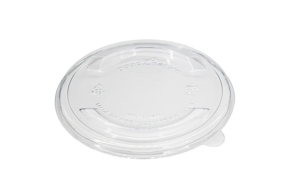 300x rPET-Deckel rund, transparent – passend für Salatschalen Ø 150 mm