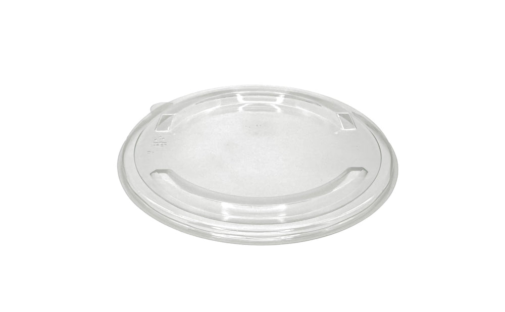 300x rPET-Deckel rund, transparent – passend für Salatschalen Ø 185 mm