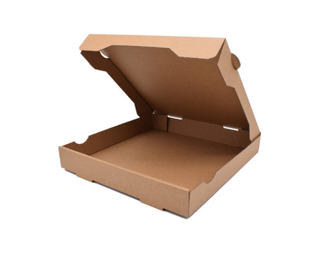 100x G2N Pizzakarton – stabiler Karton, kraftbraun, aus Mikrowellenpappe, FSC®-zertifiziert