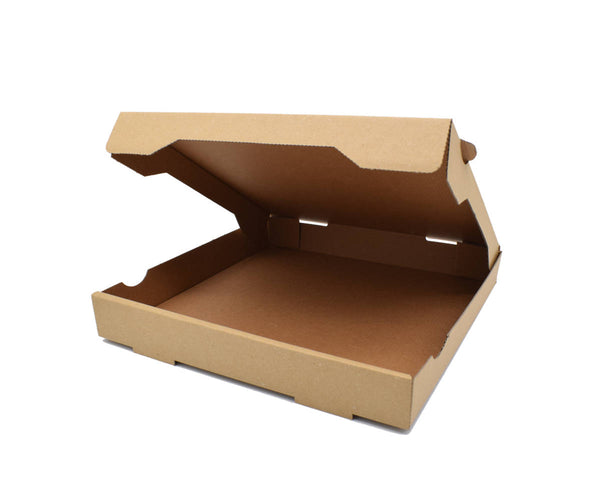 100x G2N Pizzakarton – stabiler Karton, kraftbraun, aus Mikrowellenpappe, FSC®-zertifiziert