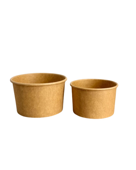 1000x G2N Eisbecher für 2-3 Kugeln Ø 84 mm – Karton kraftbraun, PE beschichtet