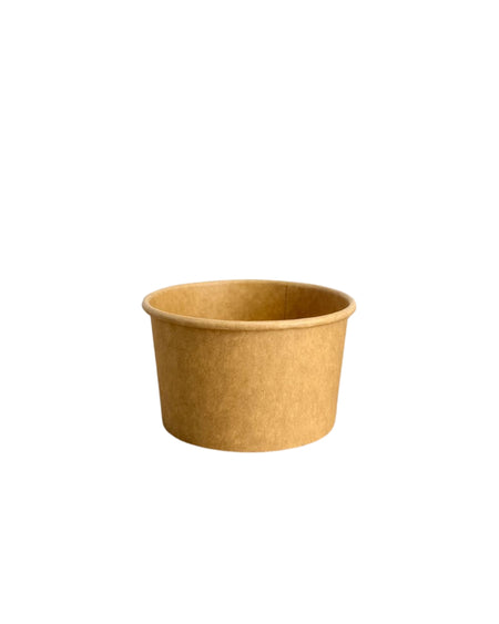 1000x G2N Eisbecher für 2-3 Kugeln Ø 84 mm – Karton kraftbraun, PE beschichtet