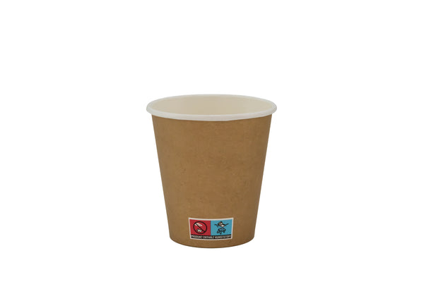 1000x G2N Coffee To Go Becher – Single-Wall Becher aus Karton, plastikfrei beschichtet, kompostierbar & recyclebar, braun/weiß